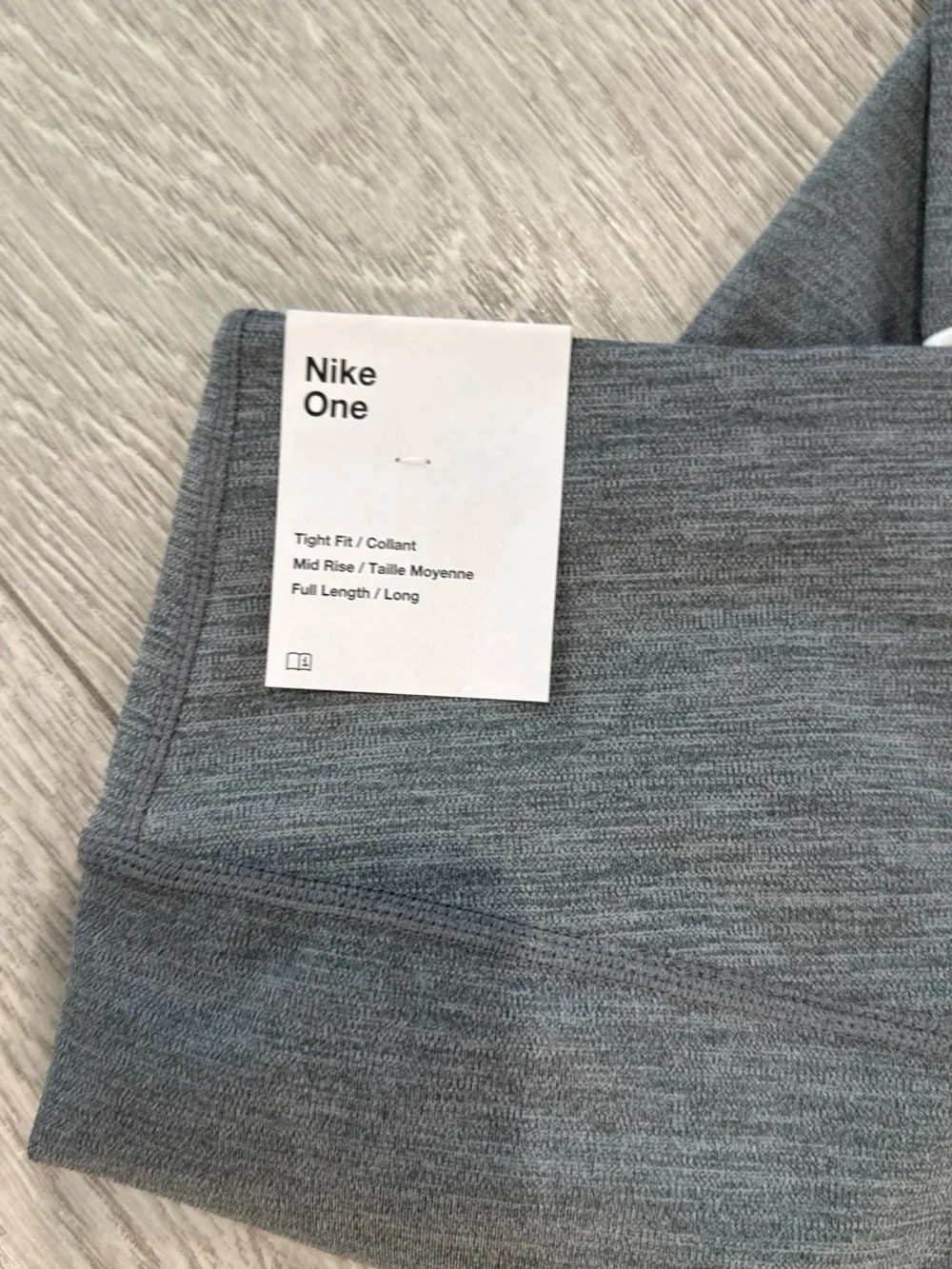 Nike Gray Heather Athletic Leggings with Swoosh